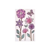 Autocolante de perete, Fluturi si flori 3D, 32x50 cm, ATU-081173, Oem