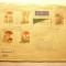Plic FDC - Ciuperci 1958 Cehoslovacia , 5 val. ,3 vignete ( una paravion)