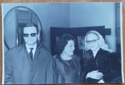 Fotografie originala Radu Beligan impreuna cu alti artisti, anii 80 foto