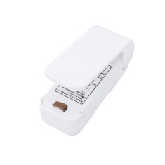 Mini aparat de sigilat pungi cu baterii, flippy, etansare prin caldura, spate magnetic, portabil, 9.7x3 cm, alb