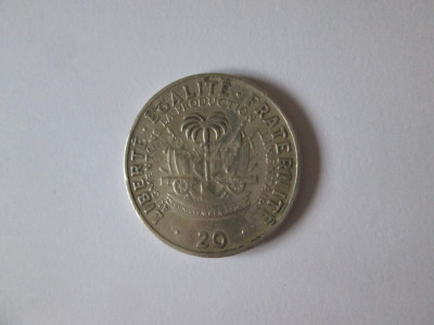 Haiti 20 Centimes 1972 dictatorul F.Duvalier/Papa Doc foto