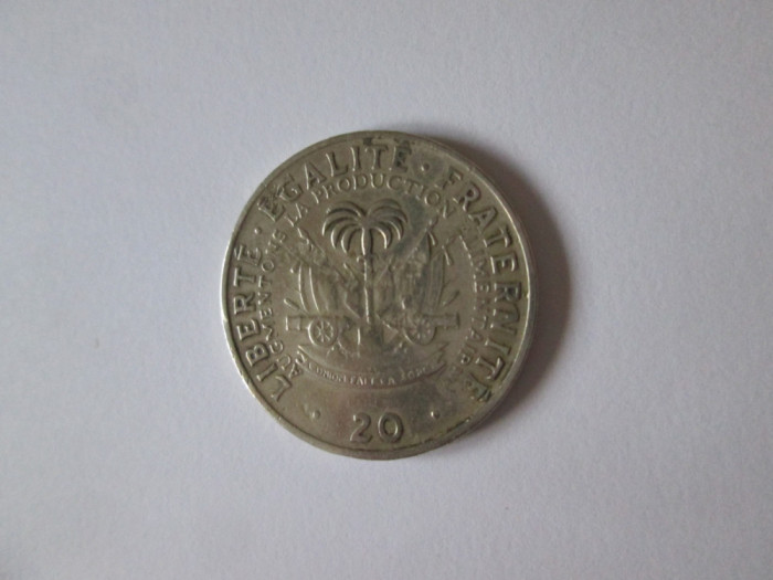 Haiti 20 Centimes 1972 dictatorul F.Duvalier/Papa Doc