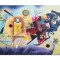 Tablou celebru abstract pictat manual, Yellow Red Blue, 120x90cm ulei pe panza, reproducere Wassily Kandinsky