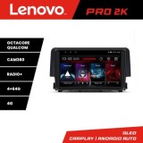 Navigatie Honda Civic 2016-2020 8 core QLED 2K 4+64 360 Android Waze USB Navigatie Internet Youtube Radio Lenovo CarStore Technology