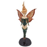 Figurina Zana Focului IdeallStore&reg;, rasina, 17cm, verde, obiect decorativ, lucrata manual