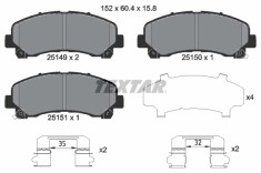 TEXTAR 2514901 set placute frana,frana disc foto