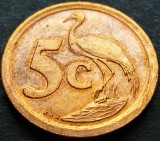 Moneda exotica 5 CENTI - AFRICA de SUD, anul 1991 * cod 2215