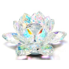 Floare de lotus curcubeu &amp;#8211; deschis din cristal