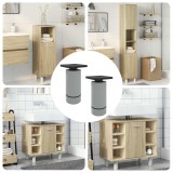 vidaXL Picioare de mobilă Ajustabil 2 pcs Alb 64 x 64 x 100 mm PP 864786