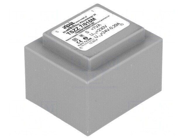 Transformator &icirc;ncapsulat 7VA 230V 24V PCB