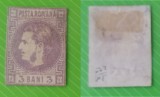 1868 -1870 Carol I cu favoriţi - Emisiunea a II-a - 3 BANI (01)