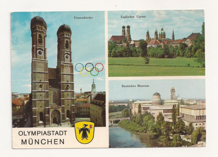 SG9 -Carte Postala -Germania- Olympiastadt Munchen, circulata 1974