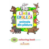 Limba engleză. Animale din pădure. Colouring book