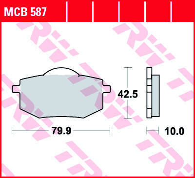 Set placute frana fata TRW MCB587 - Yamaha XV 535 H Virago (88-94) - XV 535 N Virago (988-93) 4T 535cc foto