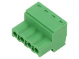 Regletă de conexiuni deconectabilă 5mm verde