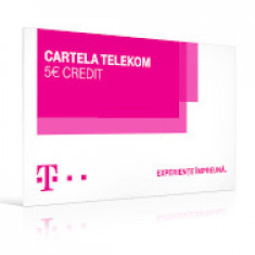 Cartela SIM (cu numar nou) Telekom cu 5 euro credit