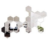 Set Oglinzi Decorative Acrilice Design Hexagon Silver XXL Size - MyStyle&reg; Luxury Home 6 bucatI