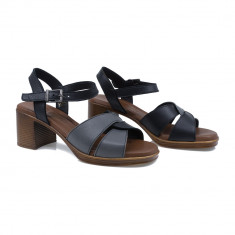 Sandale dama, Caspian, Cas-11102-24206, casual, piele naturala, negru foto