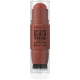 Rimmel Multi-Tasker Blush'N'brush blush stick cu pensulă culoare 350 Roasted Peach 8 g