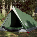 VidaXL Cort de camping pentru 2 persoane, verde, impermeabil