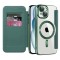 Husa MagSafe pentru Apple iPhone 15, Techsuit, SmartMag Book, Verde