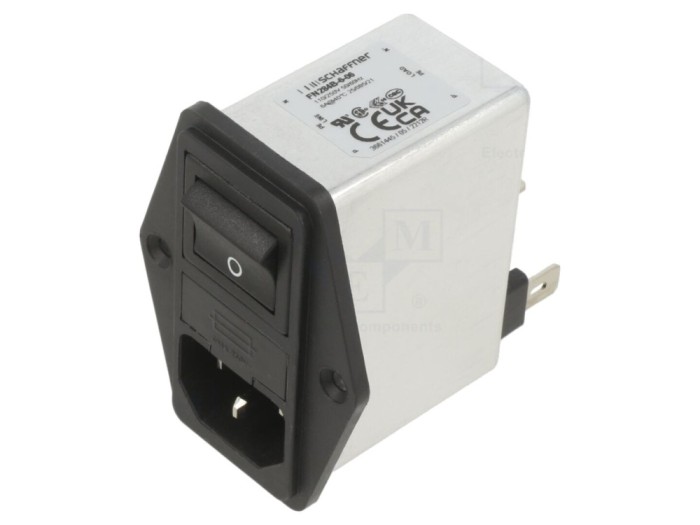 Conector alimentare AC C14 6A 250VAC