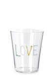 Cumpara ieftin Set 6 pahare sticla multicolora Love &Oslash;9x10,5h