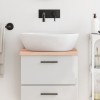 Gossi blat de baie, 40x30x2 cm, lemn masiv netratat