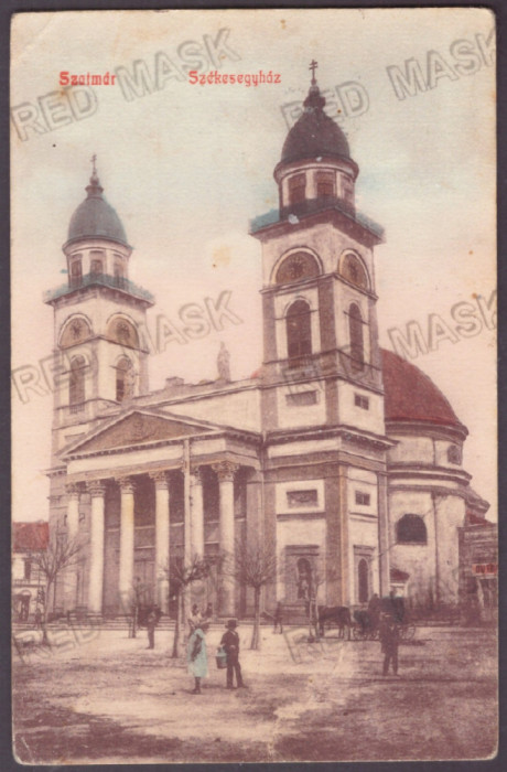 5068 - SATU-MARE, Church, Romania - old postcard - used - 1908