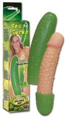 Dildo Fantezie Castravete, Verde, 16.5 cm foto