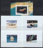 Niger 1981 - Cucerirea spațiului, Colita NDT + 4 Colite DE LUX NDT, RARE, MNH