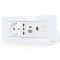 Priza Schuko + Ingusta + Dubla USB + TV + Internet cu Rama Din Sticla LUXION, Standard Italian, 6M SmartElectro IntelligentHouse