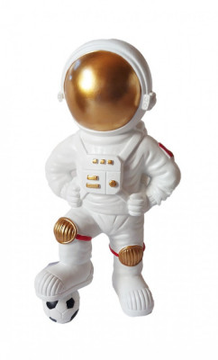 Statueta decorativa, Astronaut fotbalist, 26 cm, BJ1737D foto