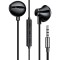 Casti in ear Yaofang, 3.5 mm, bas, microfon si controller, negru