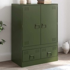 vidaXL Dulap &icirc;nalt verde măslină 67x39x95 cm oțel