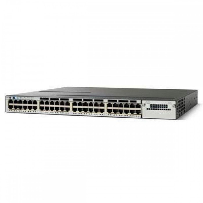 Switch Cisco Catalyst WS-C3750X-48P-S Layer 3 48 x 10/100/1000 Ethernet PoE 2 X 1100W cu C3KX-NM-1G