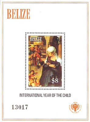Belize 1980 - UNICEF-pictura, Durer, colita neuzata foto