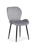 Scaun living si bucatarie BUC 248U, ergonomic, catifea, picioare metalice, 110 kg
