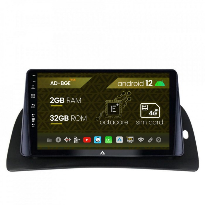 Navigatie Renault Kangoo (2015-2020), Android 12, E-Octacore 2GB RAM + 32GB ROM, 9 Inch - AD-BGE9002+AD-BGRKIT373