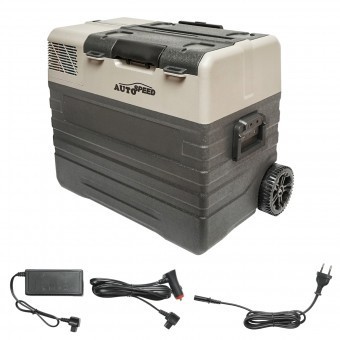 Frigider auto cu compresor si roti tip troler 52L 12-24-220V 60W foto