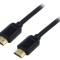 Cablu HDMI 2.0 PVC 2m negru cu mufă HDMI pe ambele părți