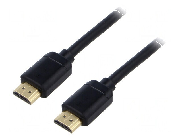 Cablu HDMI 2.0 PVC 2m negru cu mufă HDMI pe ambele părți