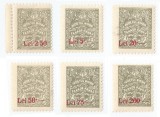 *Romania, lot 850 cu 6 timbre fiscale locale judetul Bihor, 1926, MNH