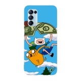 Husa compatibila cu Oppo A55, Viceversa, model One dolar Adventure time, Silicon, TPU, Transparent, Carcasa