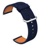 Curea piele, compatibila Garmin Vivoactive 4, telescoape Quick Release, 18cm, Midnight Blue