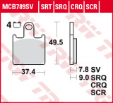 Set placute frana fata TRW MCB789SV - Kawasaki ZX-6R 60 Ninja (07-17) - Z 750 R (11-14) - Z 1000 (06-09) - GTR - ZZR 1400 (set 4 buc)
