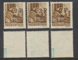 1945 Posta Salajului lot 3x timbru local original 2P/10f MNH tipuri diferite, Stampilat