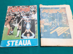 LOT 2 REVISTE SPORT FOTBAL: FOTBA STEAUA+ ARENA CAIET PROGRAM/ 1987 foto