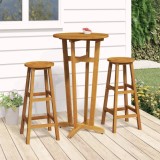 Set mobilier de bar, 3 piese, lemn masiv de acacia GartenMobel Dekor, vidaXL