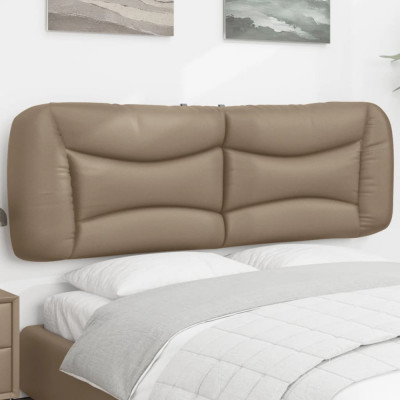 vidaXL Pernă pentru tăblie pat, cappuccino, 160 cm, piele artificială foto